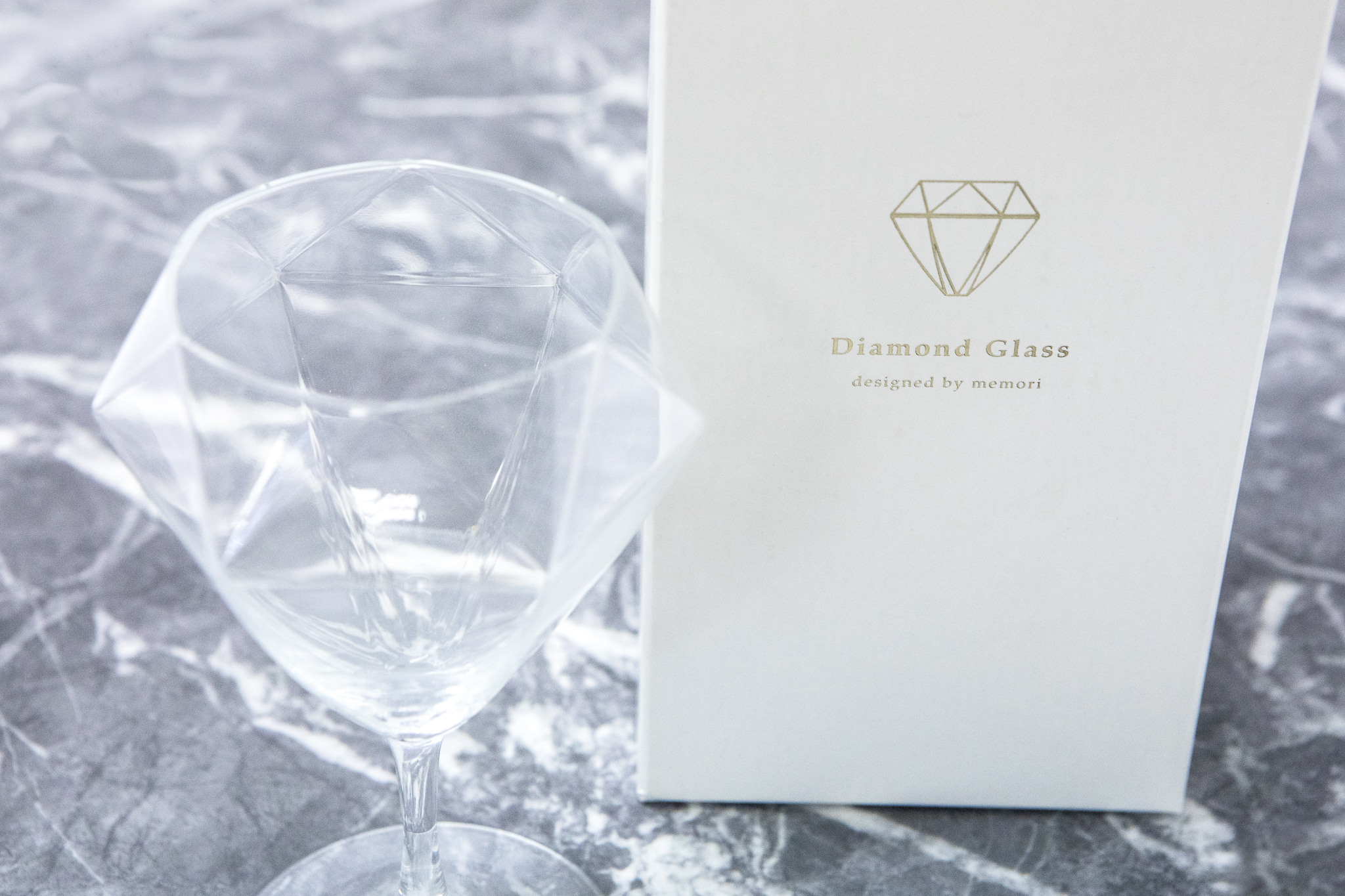 Diamond Glass-ワイングラス-ショートステムペア