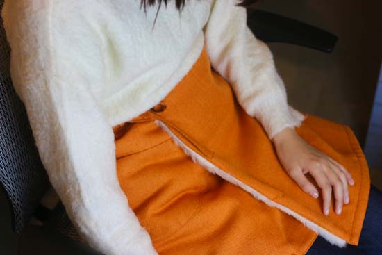 シャンブレークロスのウエストウォーマー-S～L対応