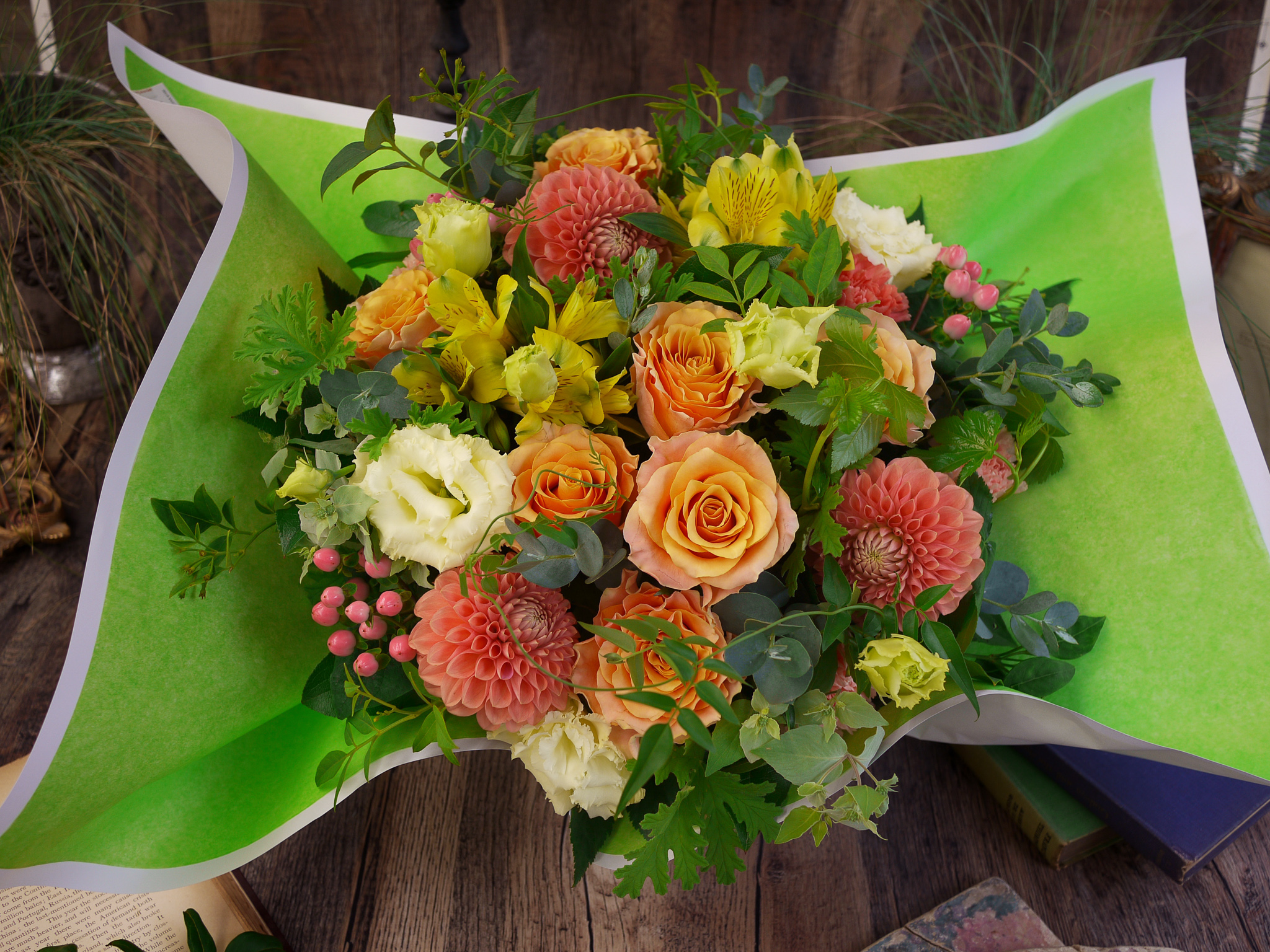 ナチュラルバスケットアレンジメント L