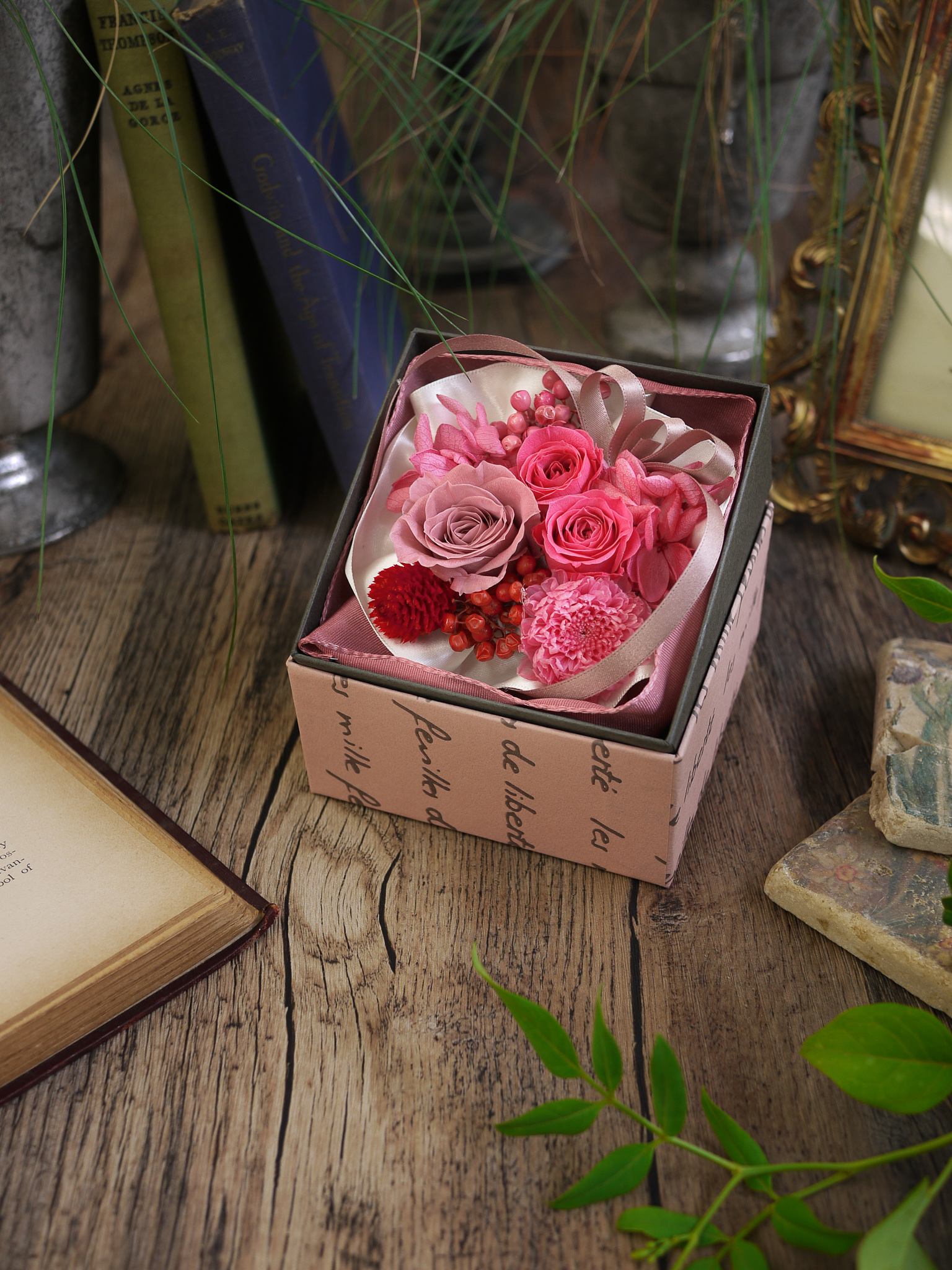 ボックスプリザーブドフラワー S