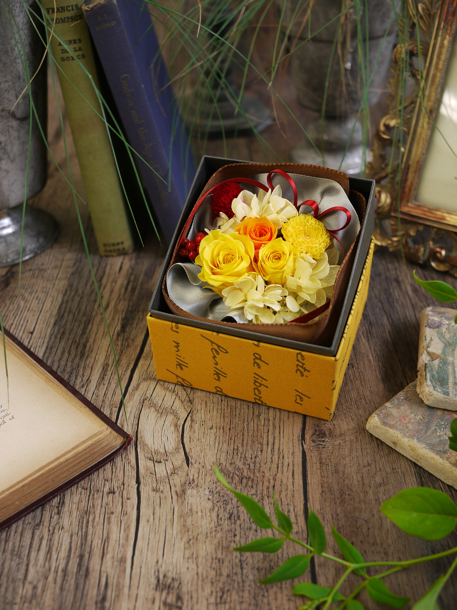 ボックスプリザーブドフラワー S