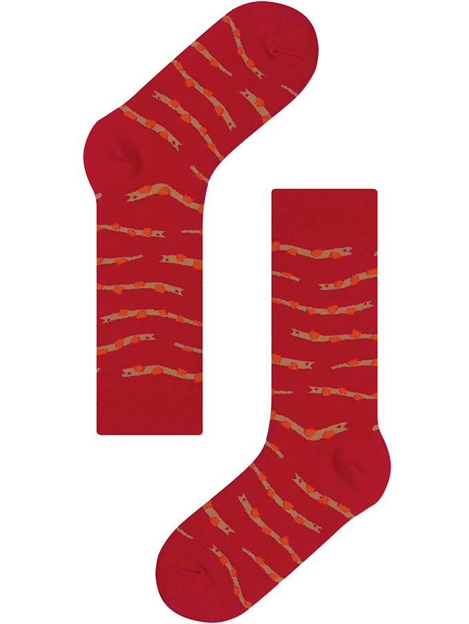 marimekkoデザイナー鈴木マサルコラボ ソックス 22.5-27.5cm ユニセックスフリーサイズ