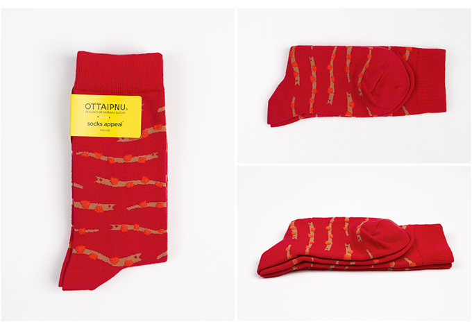 marimekkoデザイナー鈴木マサルコラボ ソックス 22.5-27.5cm ユニセックスフリーサイズ