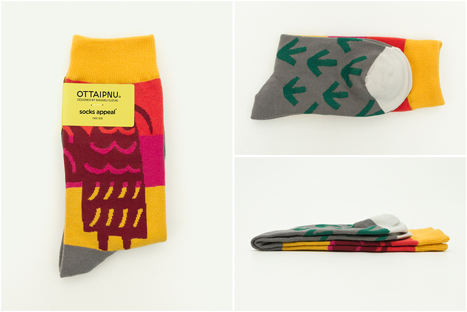 marimekkoデザイナー鈴木マサルコラボ ソックス 22.5-27.5cm ユニセックスフリーサイズ