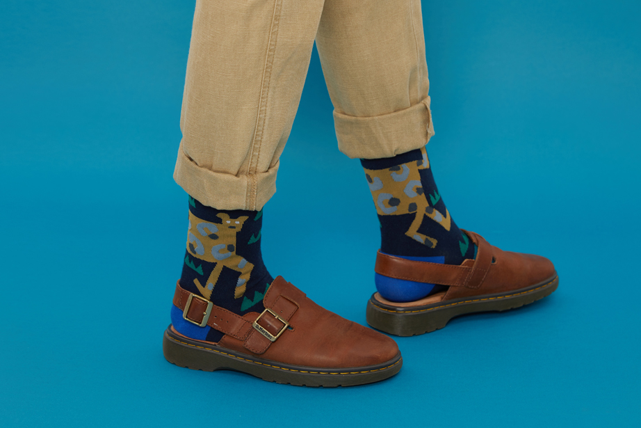 marimekkoデザイナー鈴木マサルコラボ ソックス 22.5-27.5cm ユニセックスフリーサイズ