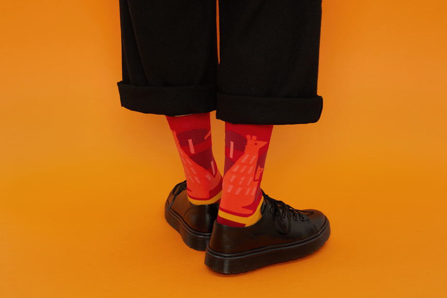 marimekkoデザイナー鈴木マサルコラボ ソックス 22.5-27.5cm ユニセックスフリーサイズ