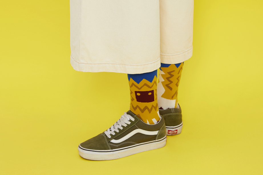 marimekkoデザイナー鈴木マサルコラボ ソックス 22.5-27.5cm ユニセックスフリーサイズ