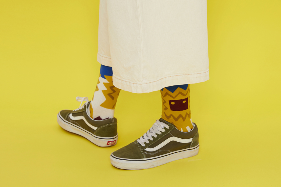 marimekkoデザイナー鈴木マサルコラボ ソックス 22.5-27.5cm ユニセックスフリーサイズ