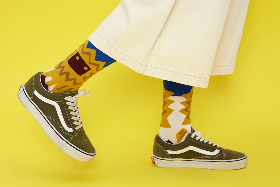 marimekkoデザイナー鈴木マサルコラボ ソックス 22.5-27.5cm ユニセックスフリーサイズ