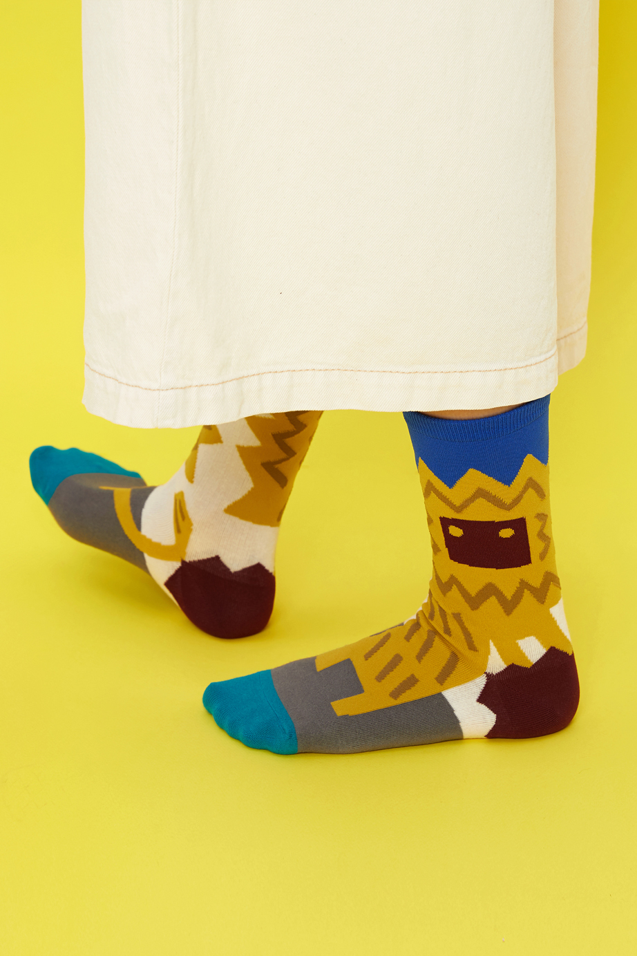 marimekkoデザイナー鈴木マサルコラボ ソックス 22.5-27.5cm ユニセックスフリーサイズ