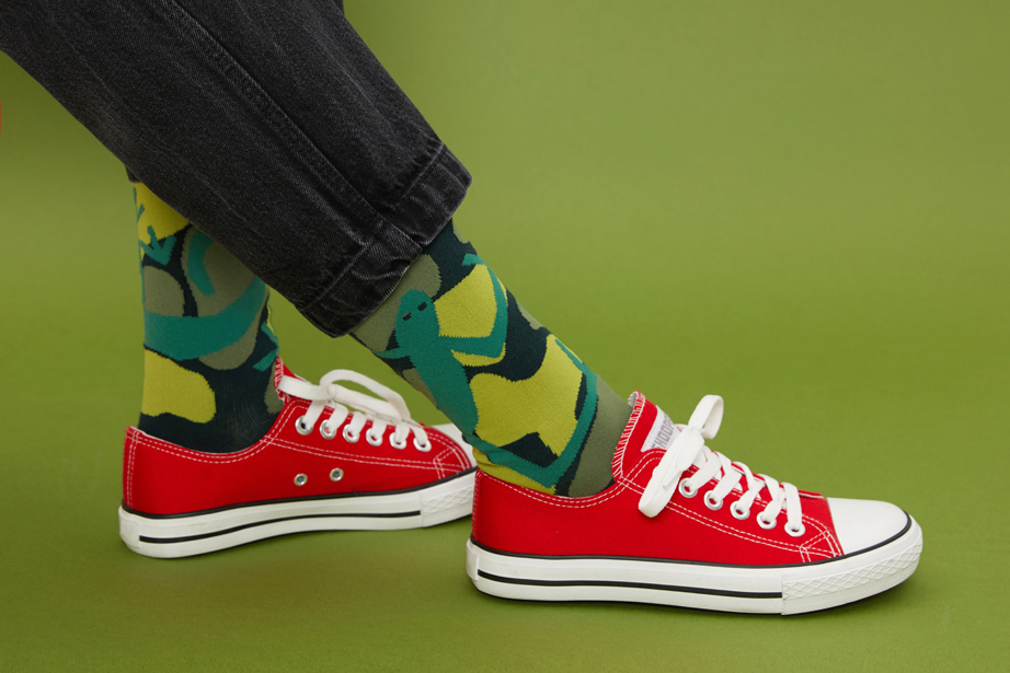 marimekkoデザイナー鈴木マサルコラボ ソックス 22.5-27.5cm ユニセックスフリーサイズ