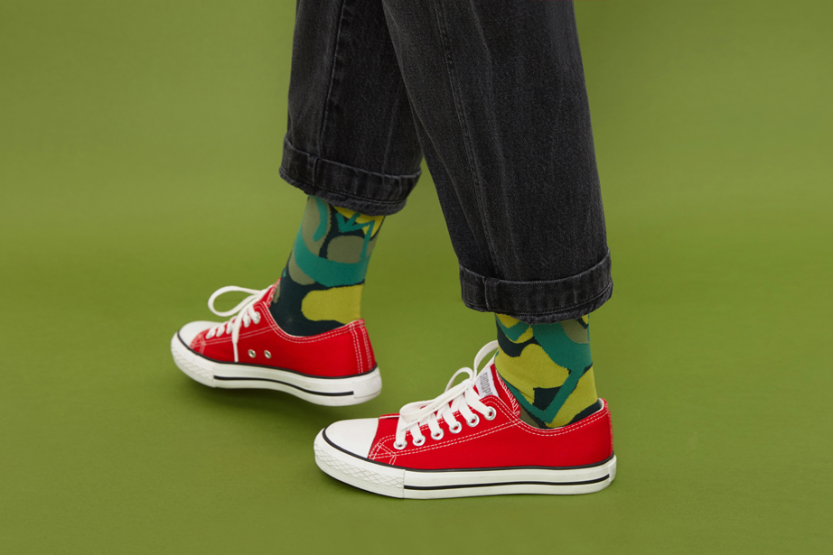 marimekkoデザイナー鈴木マサルコラボ ソックス 22.5-27.5cm ユニセックスフリーサイズ