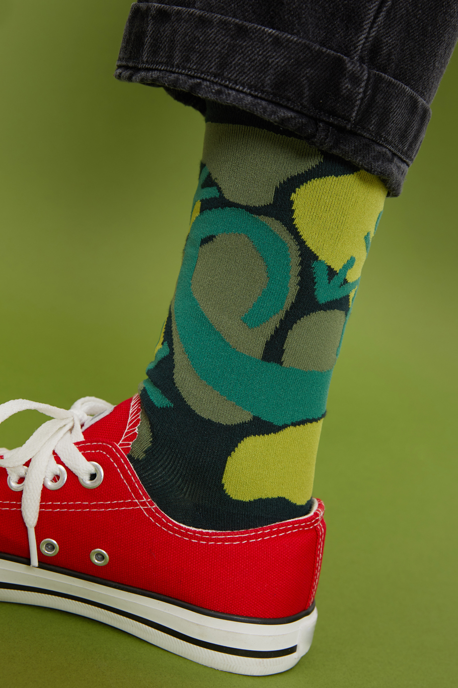 marimekkoデザイナー鈴木マサルコラボ ソックス 22.5-27.5cm ユニセックスフリーサイズ