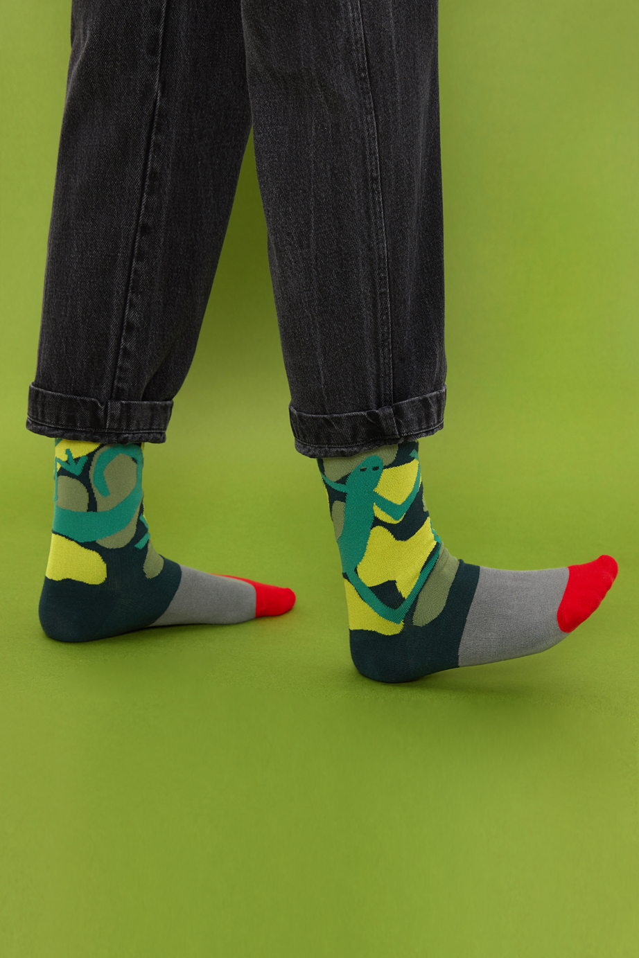 marimekkoデザイナー鈴木マサルコラボ ソックス 22.5-27.5cm ユニセックスフリーサイズ