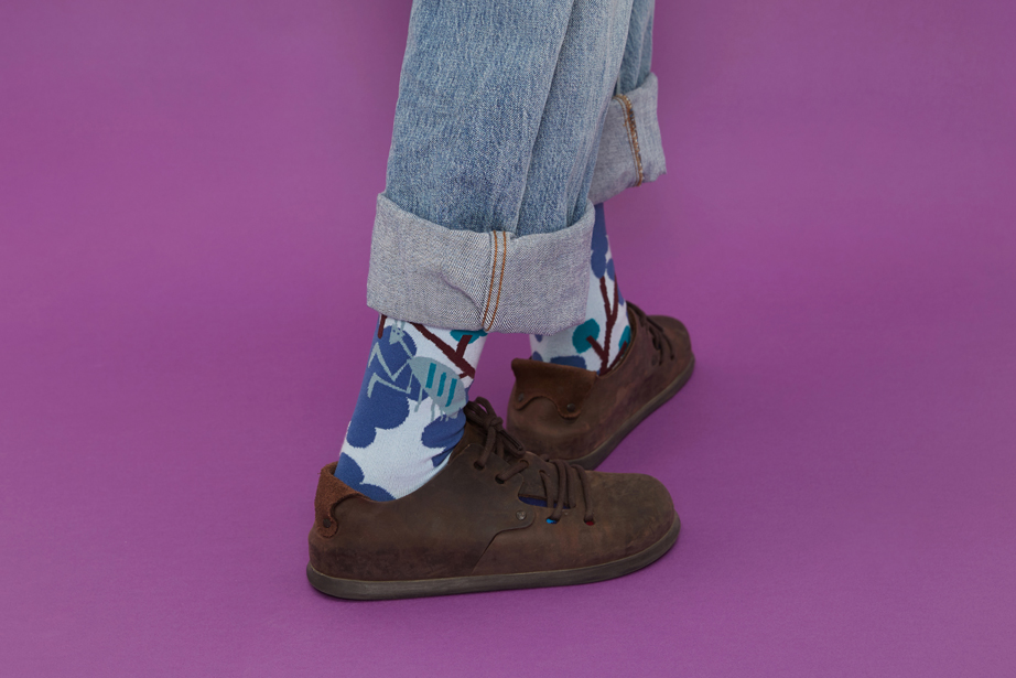 marimekkoデザイナー鈴木マサルコラボ ソックス 22.5-27.5cm ユニセックスフリーサイズ