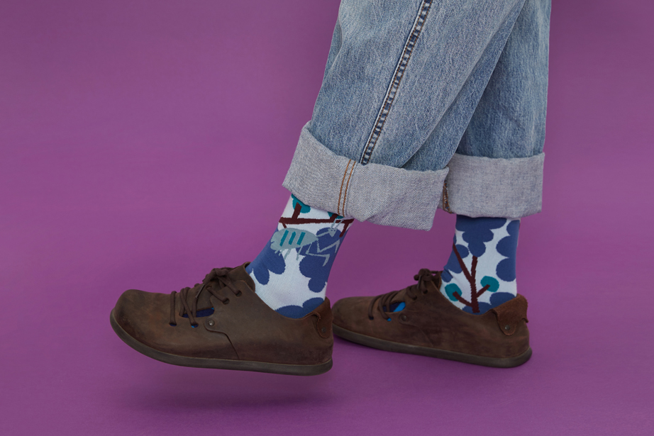 marimekkoデザイナー鈴木マサルコラボ ソックス 22.5-27.5cm ユニセックスフリーサイズ