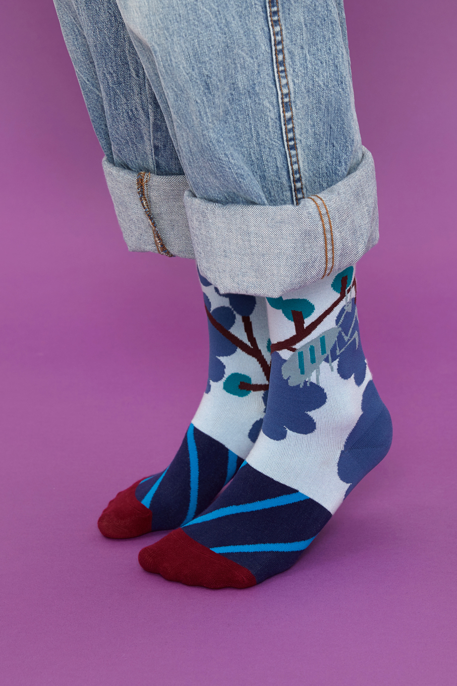 marimekkoデザイナー鈴木マサルコラボ ソックス 22.5-27.5cm ユニセックスフリーサイズ