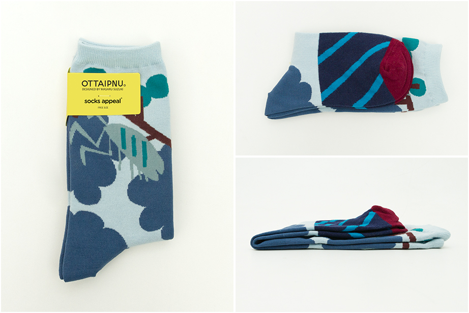 marimekkoデザイナー鈴木マサルコラボ ソックス 22.5-27.5cm ユニセックスフリーサイズ