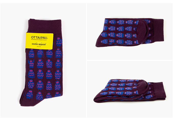 marimekkoデザイナー鈴木マサルコラボ ソックス 22.5-27.5cm ユニセックスフリーサイズ