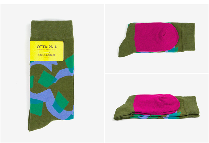 marimekkoデザイナー鈴木マサルコラボ ソックス 22.5-27.5cm ユニセックスフリーサイズ