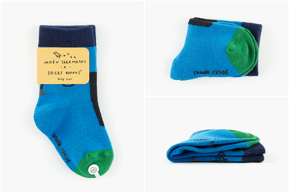 【socksappeal】イラストレーターMogu Takahashi （ベビーサイズ3点セット）12-15cm 1～2歳児向け