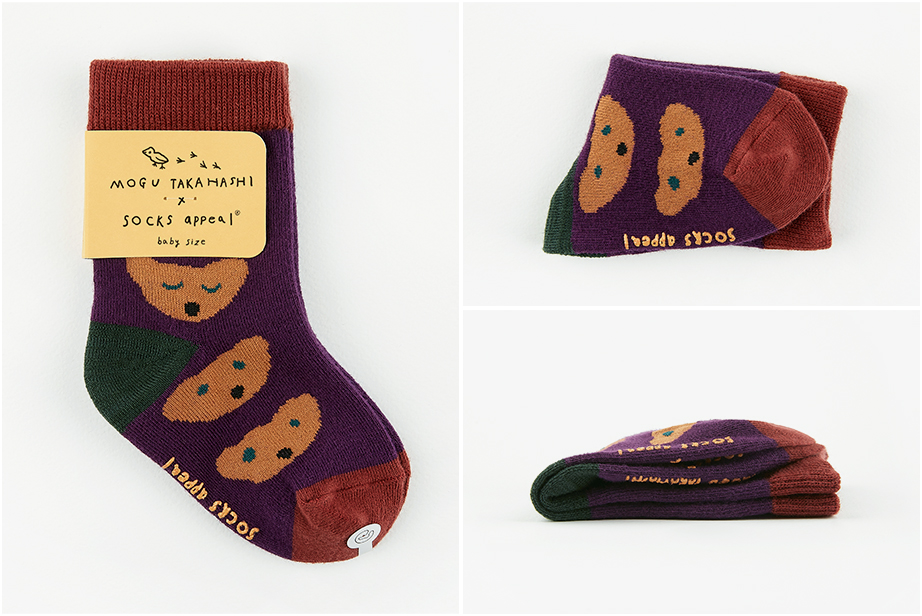 【socksappeal】イラストレーターMogu Takahashi （ベビーサイズ3点セット）12-15cm 1～2歳児向け