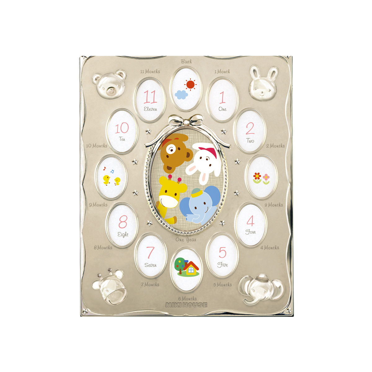 どうぶつ柄12ケ月フォトフレーム