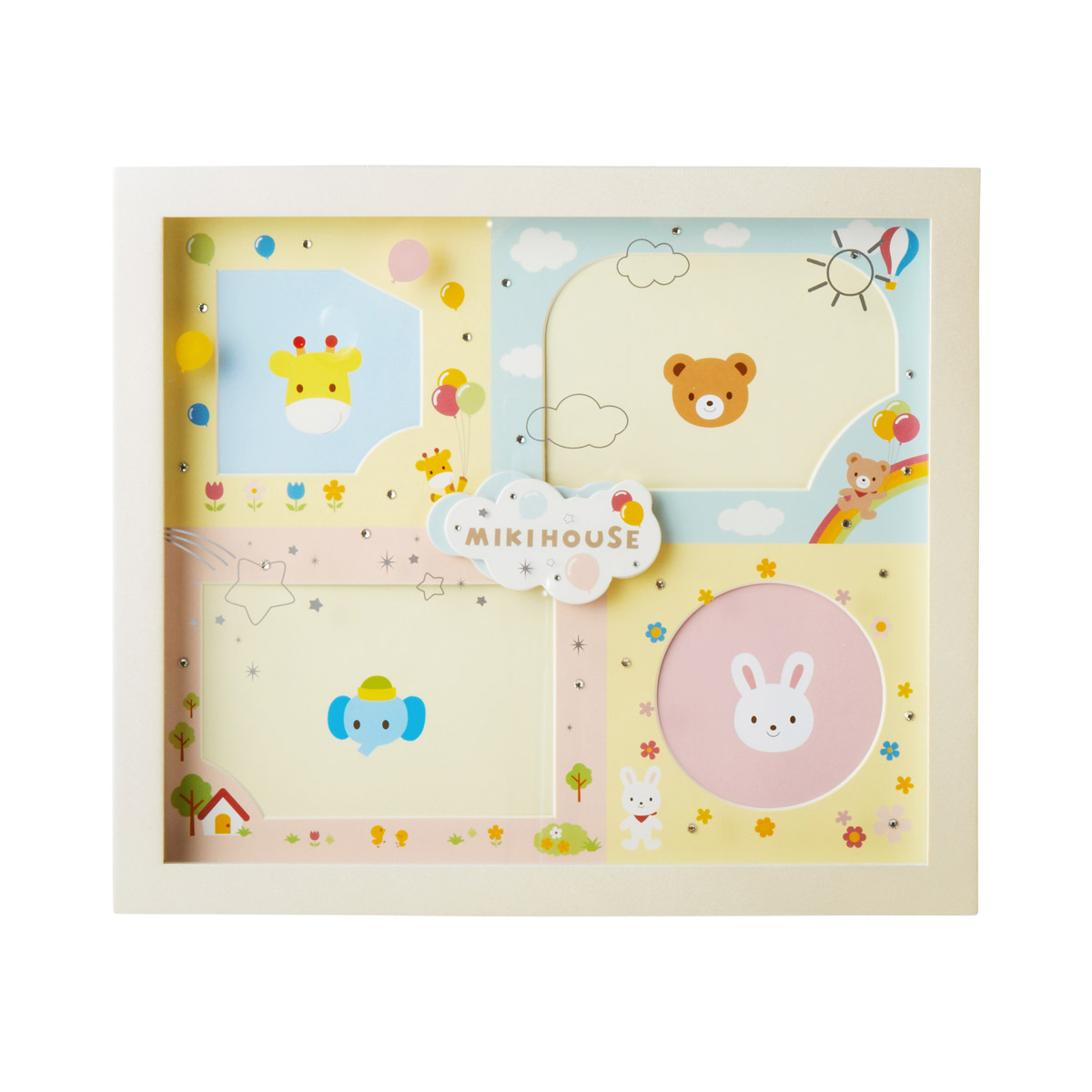 ラインストーン付きフォトフレーム(４枚用)