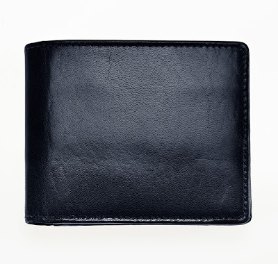 二つ折り札入れ　アオリカード段付き