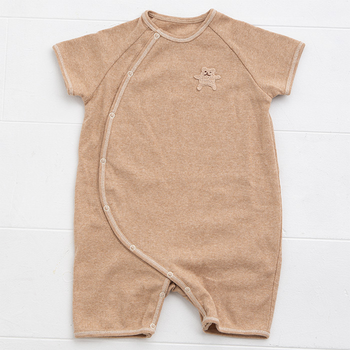 オーガニックカットソー半袖ロンパース