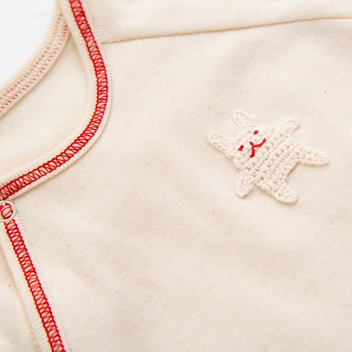 オーガニックカットソー半袖ロンパース