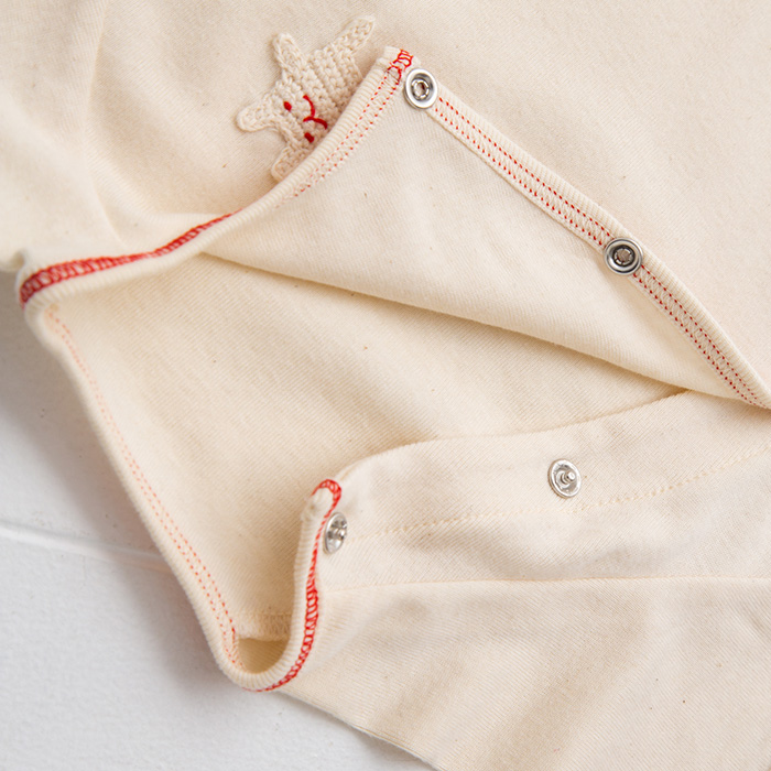 オーガニックカットソー半袖ロンパース