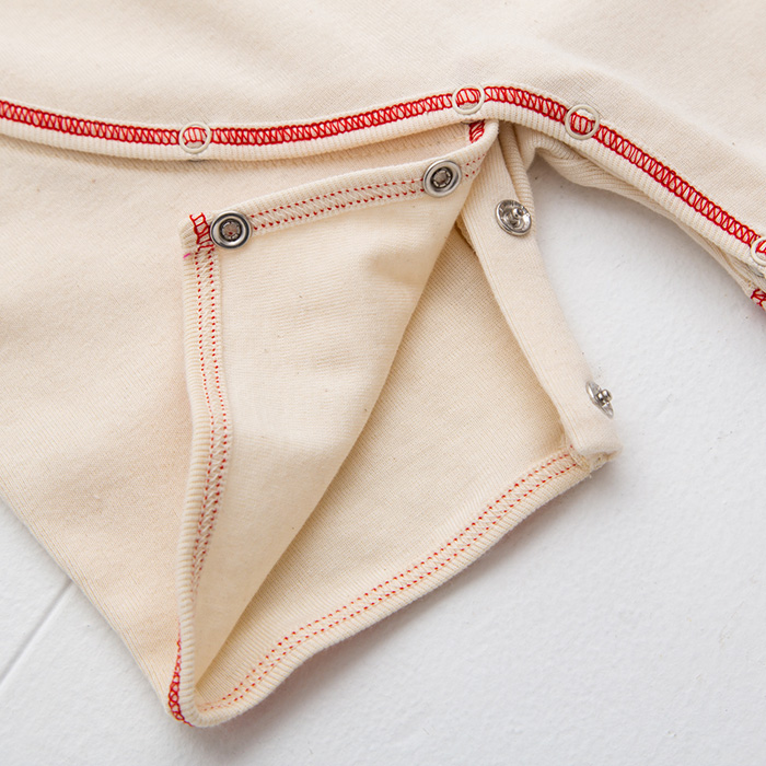 オーガニックカットソー半袖ロンパース