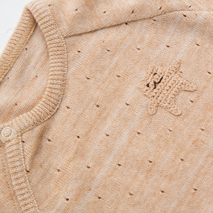 オーガニックニット半袖ロンパース