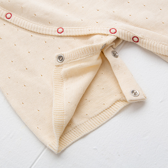 オーガニックニット半袖ロンパース