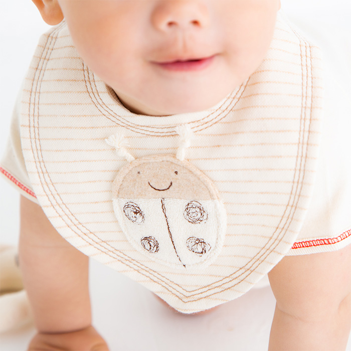 【名入れギフト】オーガニック　てんとう虫スタイ