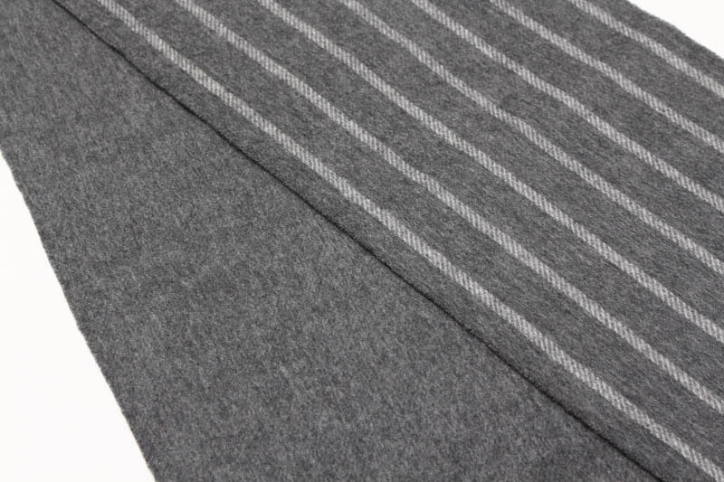 カシミヤ 100% リバーシブル ストライプ マフラー