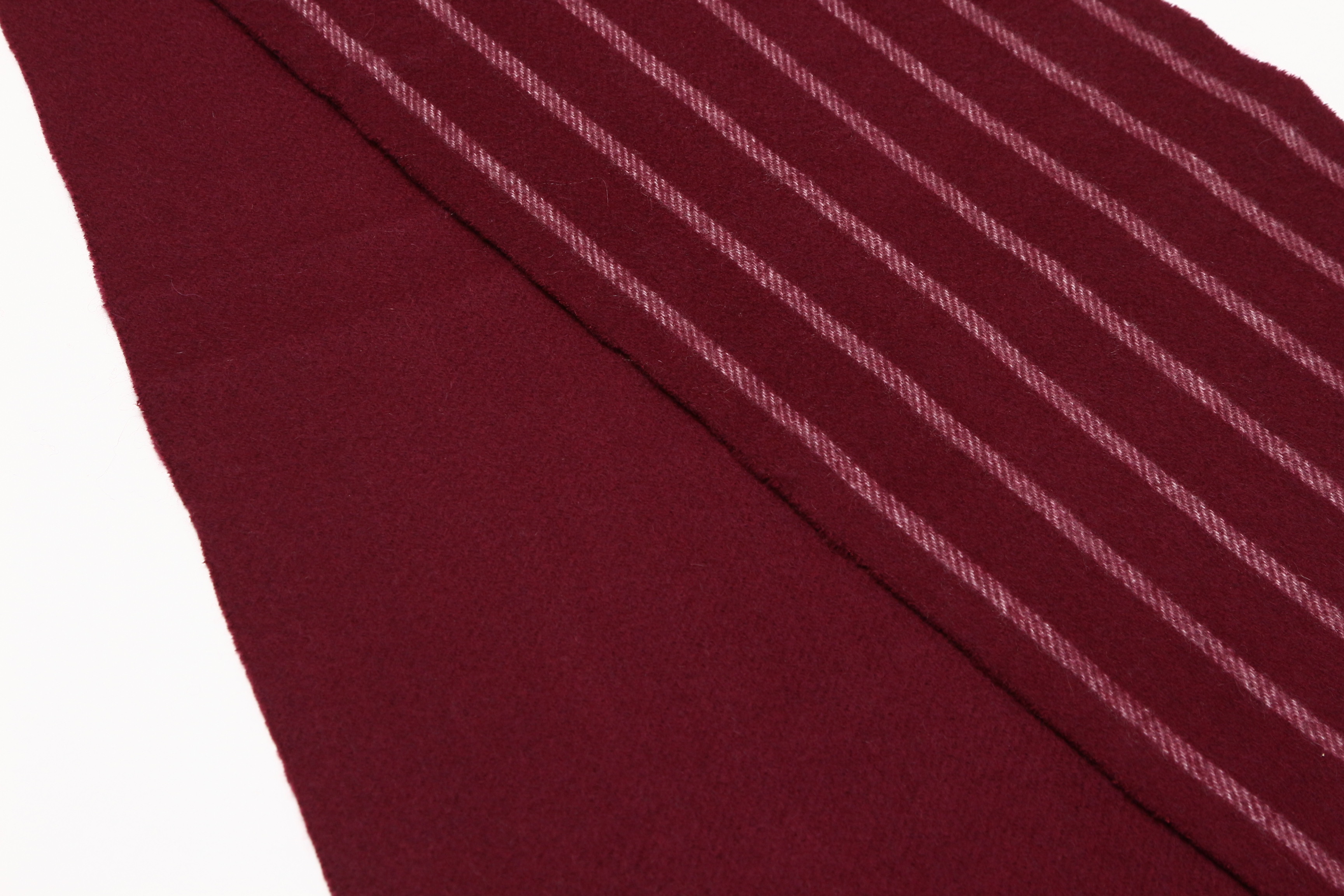 カシミヤ 100% リバーシブル ストライプ マフラー