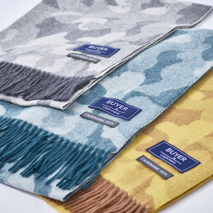 【名入れギフト】カシミヤ 100% ミリタリー マフラー