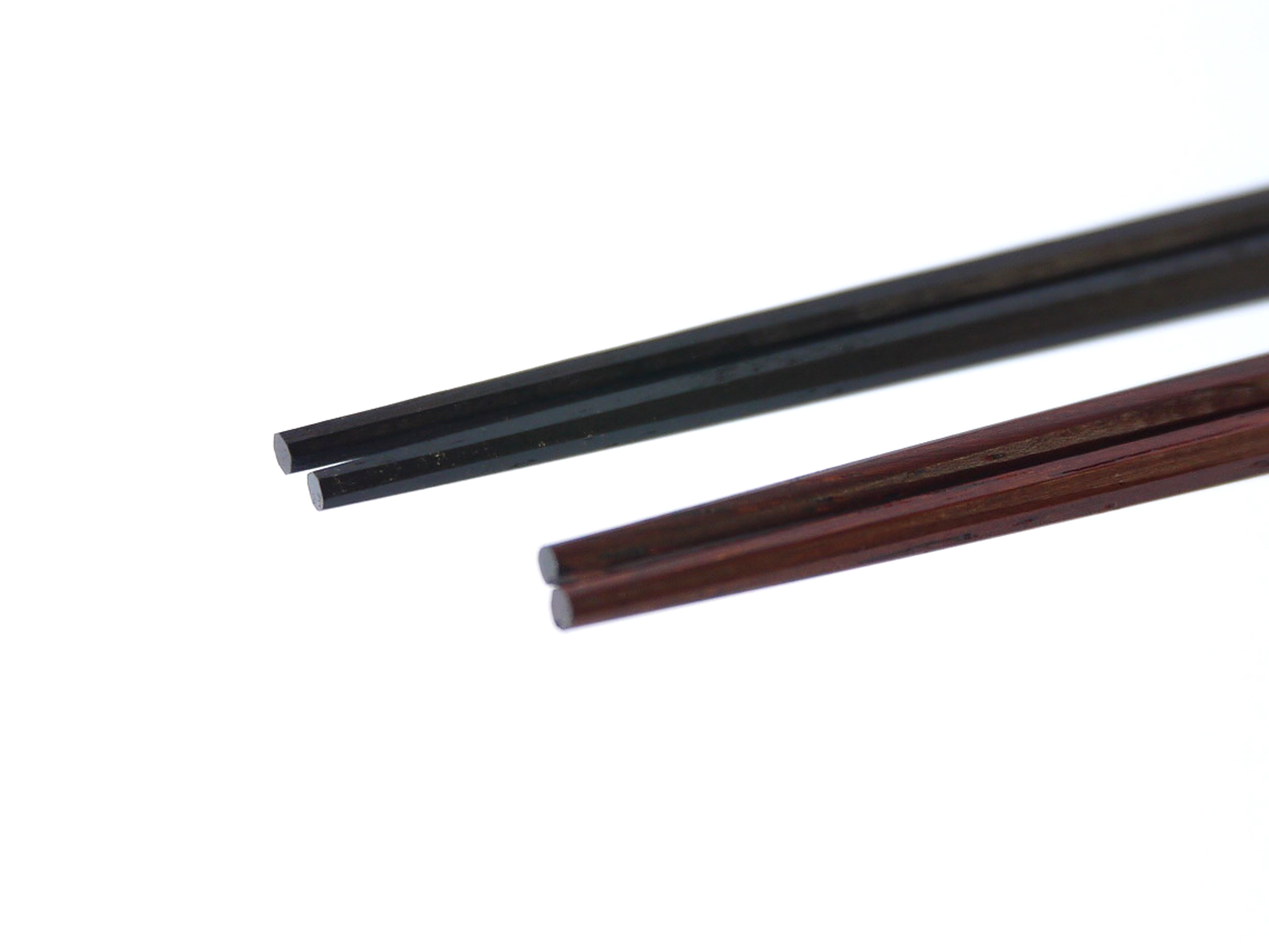 夫婦箸 先八角黒檀紫檀