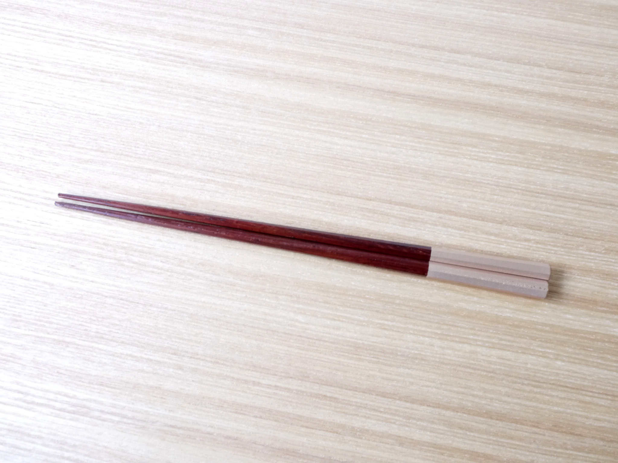 夫婦箸 先八角黒檀紫檀