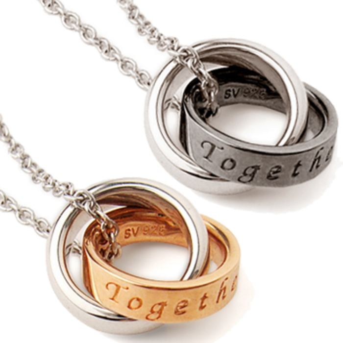 【ペア】メッセージリング ネックレス