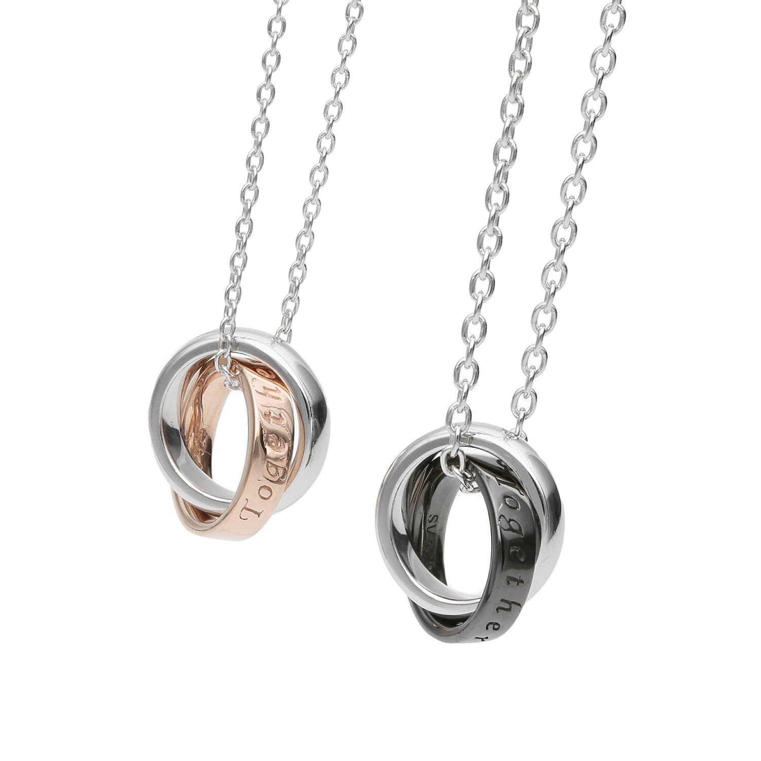 【ペア】メッセージリング ネックレス