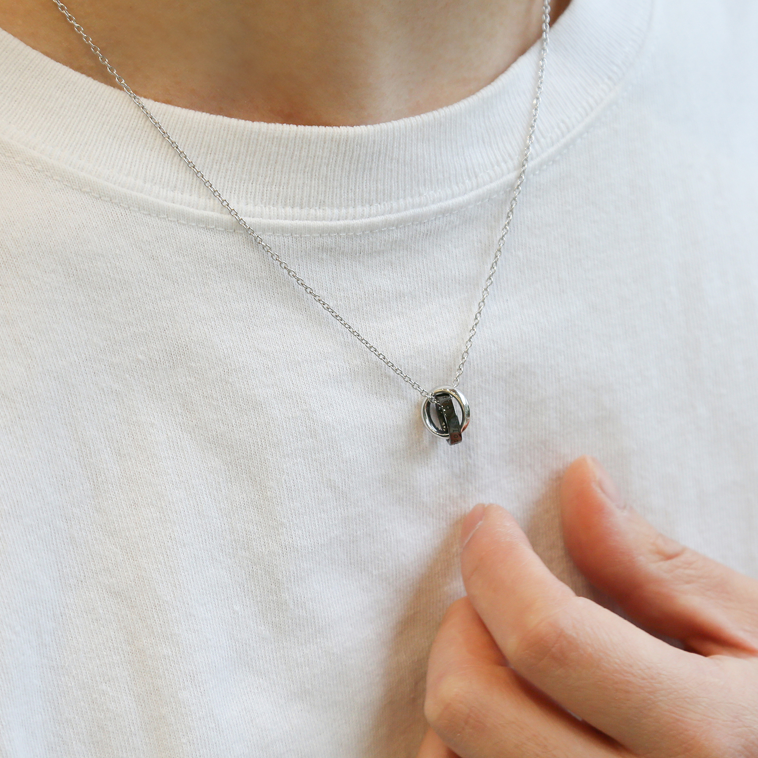 【ペア】メッセージリング ネックレス