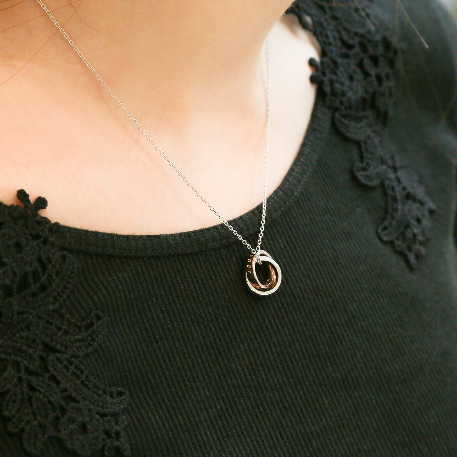 【ペア】メッセージリング ネックレス