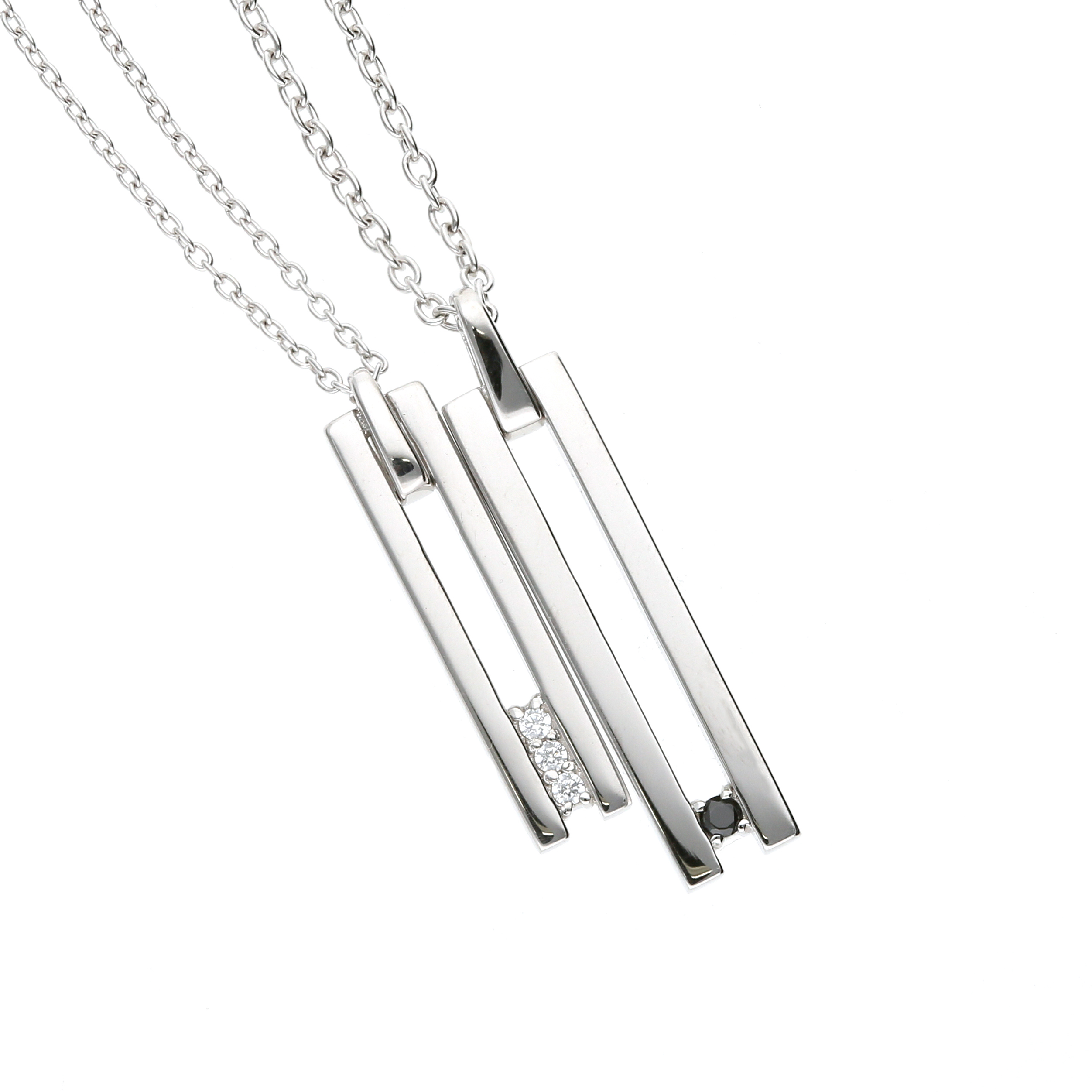 【ペア】スリットライン ネックレス 