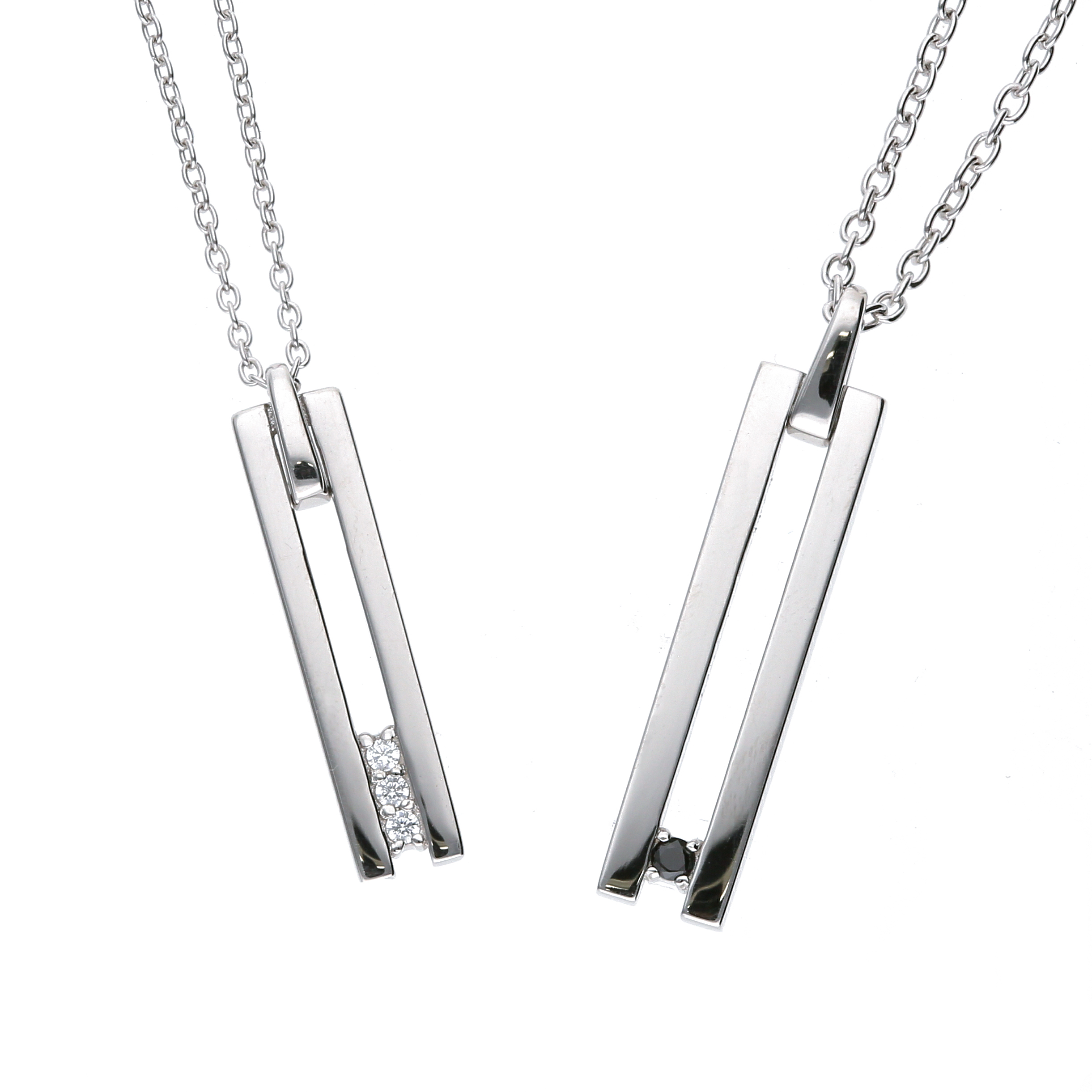 【ペア】スリットライン ネックレス 