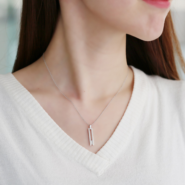 【ペア】スリットライン ネックレス 