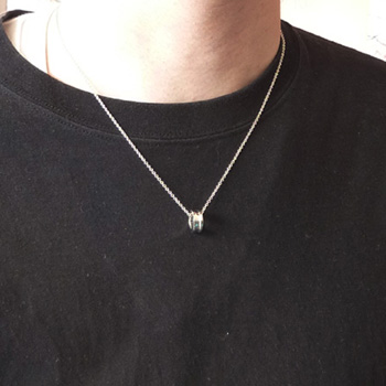 【メンズ】シンプルリング ネックレス