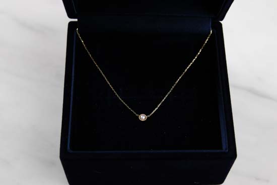Tiny Motif Diamond Necklace-K10YG